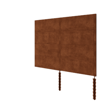 Vedação em aço corten H4 - Conjunto completo - 252 x 6 x 190 cm