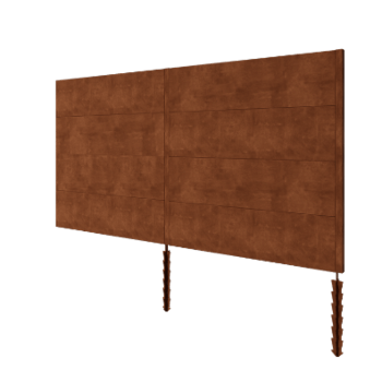 Vedação em aço corten H4 - Conjunto completo - 372 x 6 x 190 cm