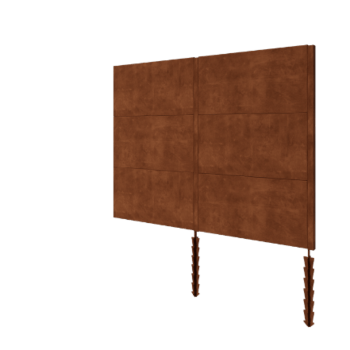 Vedação em aço corten H3 - Conjunto completo - 252 x 6 x 190 cm
