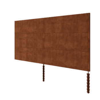 Vedação em aço corten H3 - Conjunto completo - 372 x 6 x 190 cm