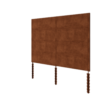Vedação em aço corten H4 - Conjunto completo - 258 x 6 x 190 cm