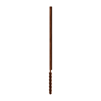 Vedação em aço corten H - Poste final com estaca de fixação - 190 x 6 x 6 cm - Para 3x painel 63,3 cm