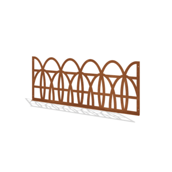 Cerca decorativa em aço corten T 149 x 60 cm