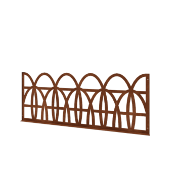 Cerca decorativa em aço corten T 149 x 60 cm