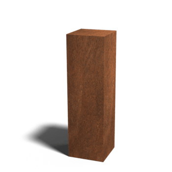 Pedestal em aço corten Ohio 30 x 30 x 100 cm