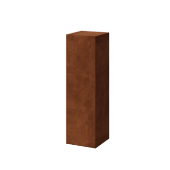 Pedestal em aço corten Ohio 30 x 30 x 100 cm