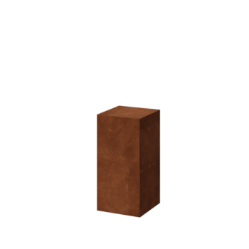 Pedestal em aço corten Ohio 30 x 30 x 60 cm