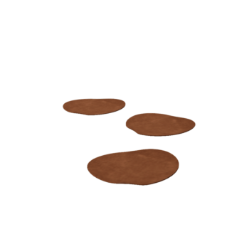 Pedra de pisar em aço corten - Orgânico - 30 x 30 cm