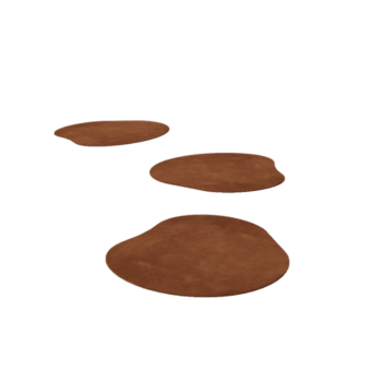 Ladrilho orgânico em aço corten 40 x 40 cm