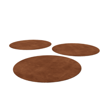 Pedra de pisar em aço corten - Redondo - 75 cm