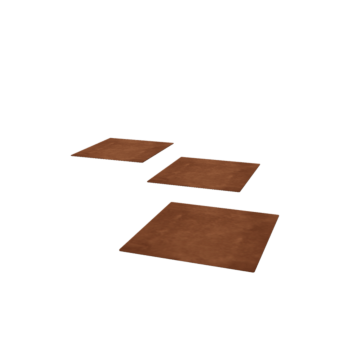 Pedra de pisar em aço corten - Quadrado - 40 x 40 cm