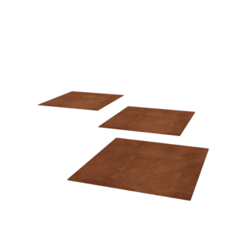 Pedra de pisar em aço corten - Quadrado - 50 x 50 cm