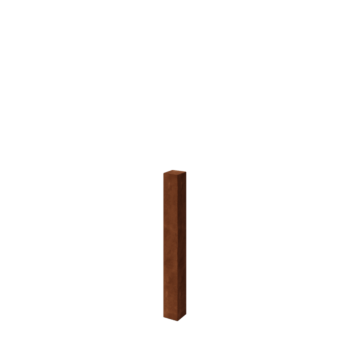 Poste para vedação de jardim em aço corten 100 cm