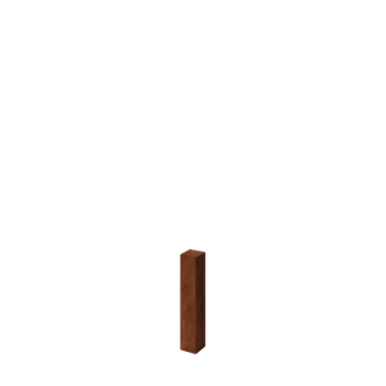 Poste para vedação de jardim em aço corten 60 cm