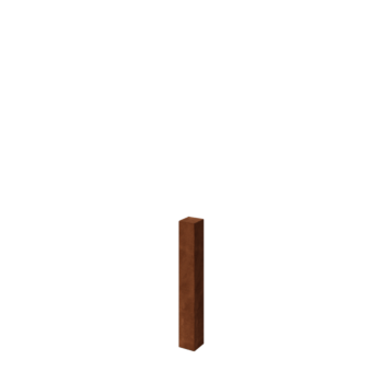 Poste para vedação de jardim em aço corten 80 cm