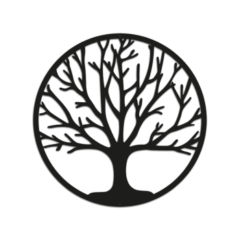 Decoração de parede em metal Árvore