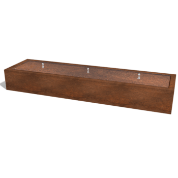 fonte de água Aço corten 300 x 80 x 40 cm