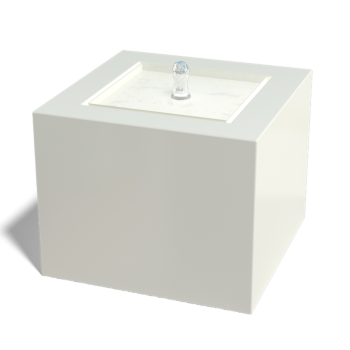 Fonte em alumínio - Lyra - 50 x 50 x 40 cm - Outra cor RAL - Com Iluminação LED