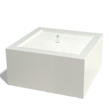 Fonte em alumínio - Lyra - 80 x 80 x 40 cm - Outra cor RAL - Com Iluminação LED
