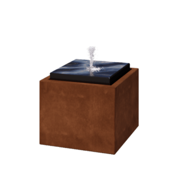 Fonte em aço corten - Orin - 50 x 50 x 40 cm - Com Iluminação LED