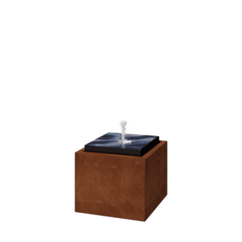 Ornamento de água em aço corten 50 x 50 x 40 cm