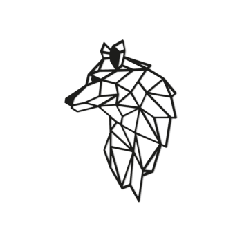 Lobo Decoração de parede em metal 2.0