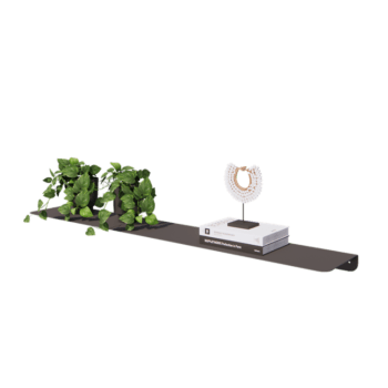 Prateleira de parede em aço - Forma de L - 120 x 20 x 5 cm - RAL7016 fosco (cinzento antracite)