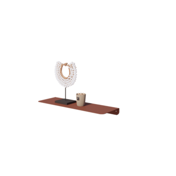 Prateleira de parede em aço - Forma de L - 60 x 20 x 5 cm - Corten look