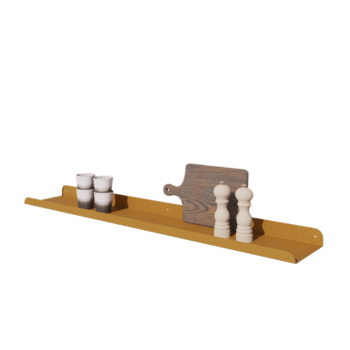 Prateleira de parede em aço - Forma de U - 120 x 20 x 5 cm - Gold