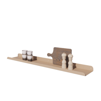 Prateleira de parede em aço - Forma de U - 120 x 20 x 5 cm - Sand look