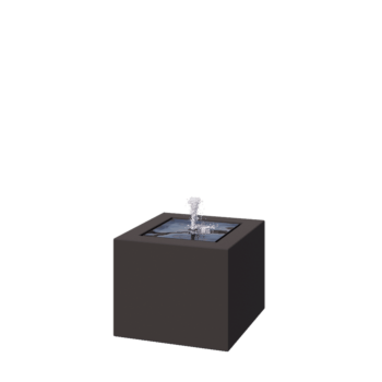 Fonte em alumínio - Lyra - 50 x 50 x 40 cm - RAL7016 fosco (cinzento antracite) - Com Iluminação LED