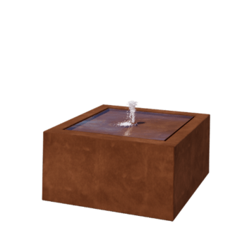 Fonte em aço corten - Lyra - 80 x 80 x 40 cm - Sem Iluminação LED