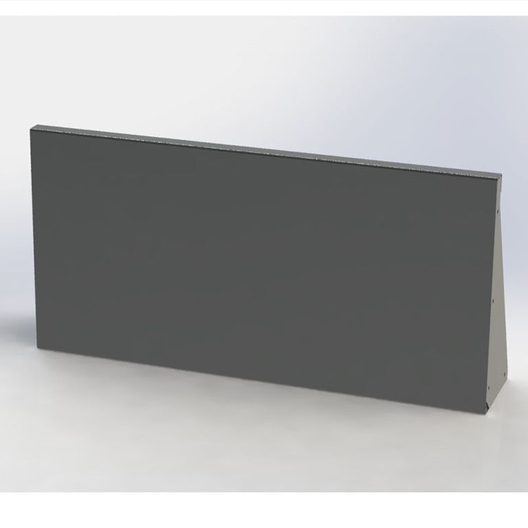 Muro de contenção reto em aço com revestimento em pó 100 cm (altura 50 cm)