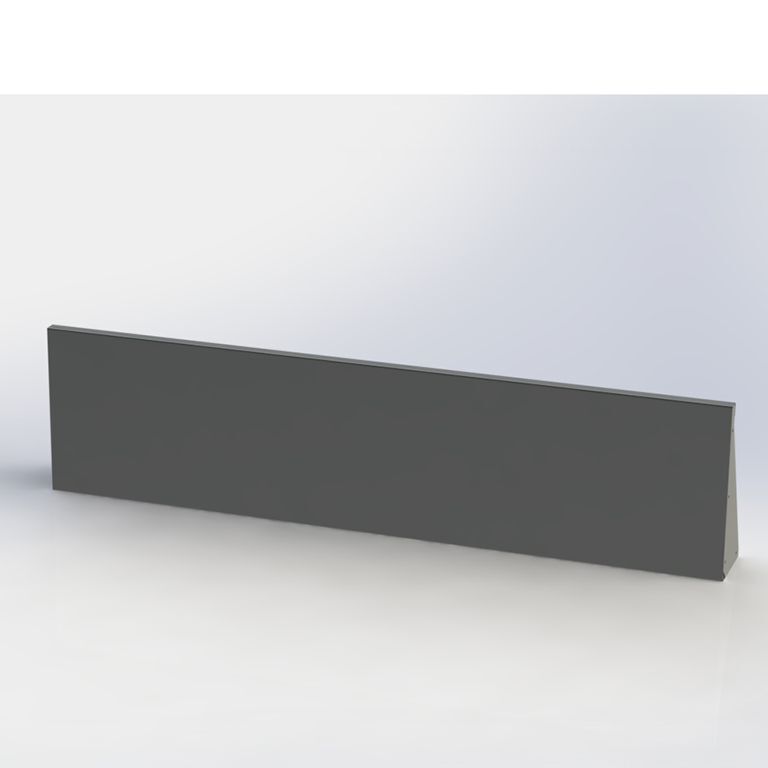 Muro de contenção reto em aço com revestimento em pó 200 cm (altura 40 cm)