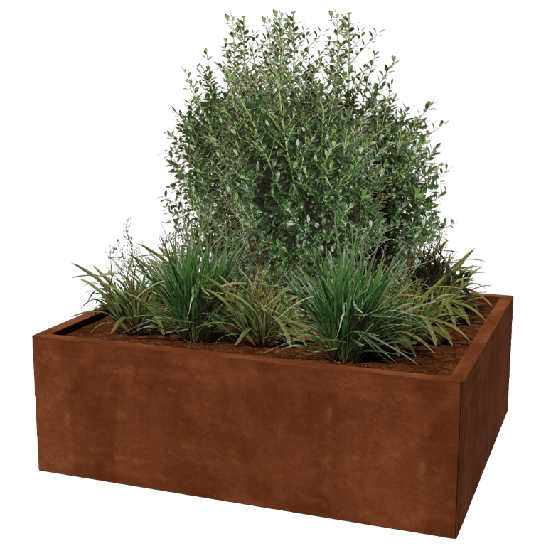 Floreira em aço corten Texas 100 x 120 cm