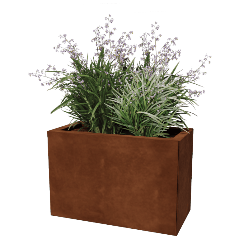 Floreira em aço corten Texas 30 x 60 cm