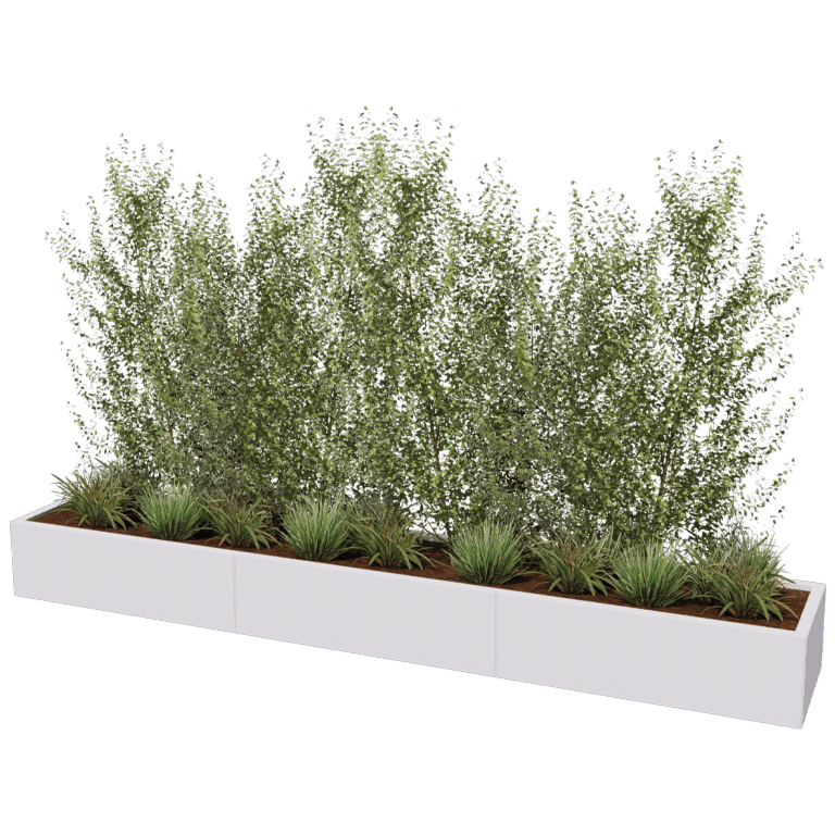 Floreira aço revestido a pó Texas xxl 300 x 50 cm