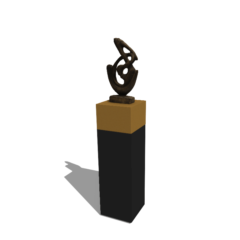 Plantenbak conjunto South Carolina preto & ouro 30 x 30 x 100 cm