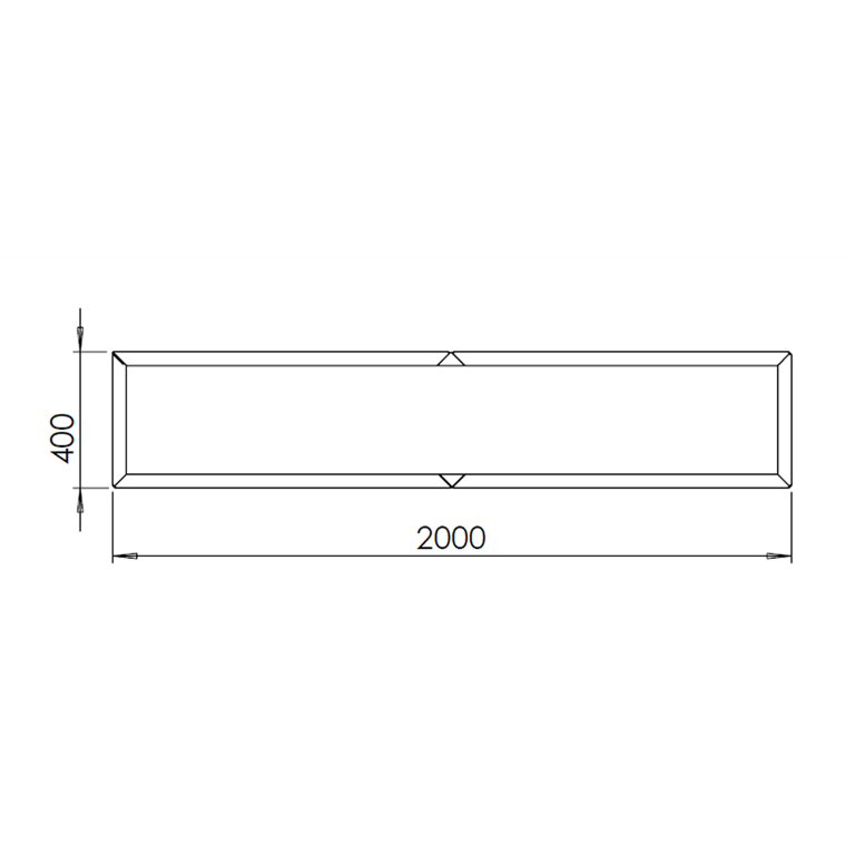 Floreira em aço corten Texas xxl 200 x 40 cm