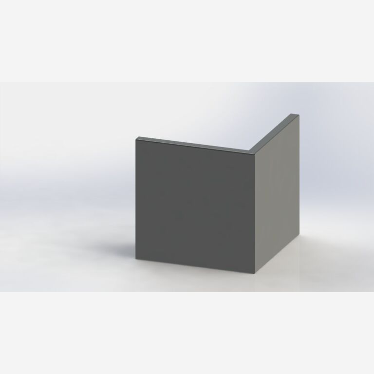 Muro de contenção de canto exterior em aço com revestimento em pó 50 x 50 cm (altura 50 cm)