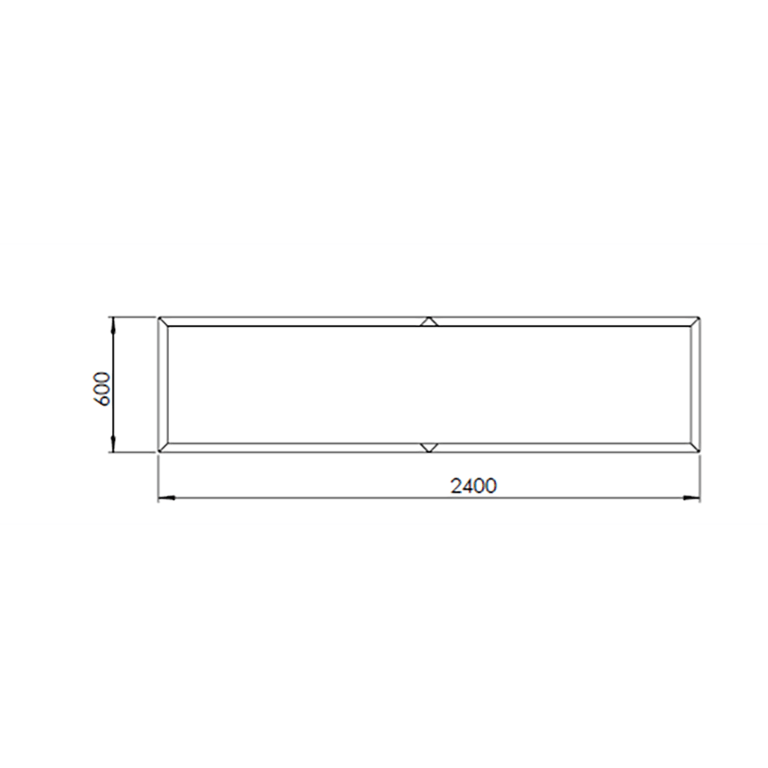 Floreira aço revestido a pó Texas xxl 240 x 60 cm