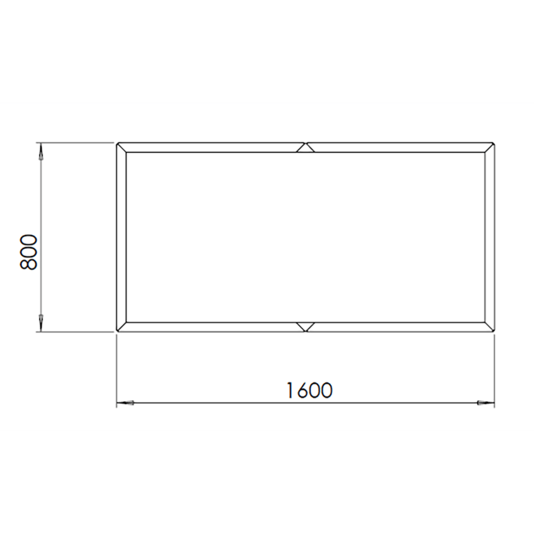 Floreira aço revestido a pó Texas xxl 160 x 80 cm