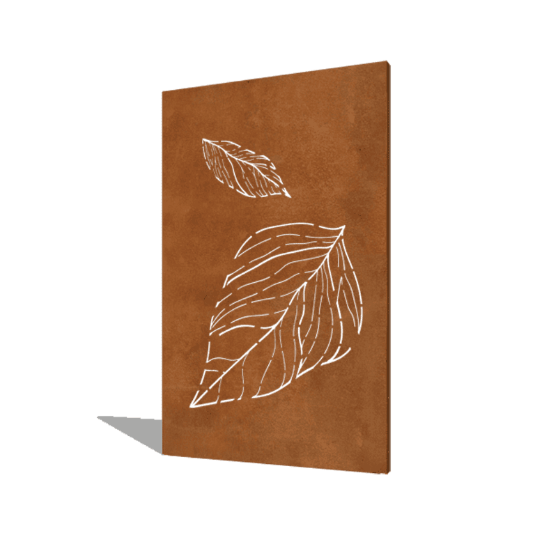 Grandes folhas caducas aço corten 120 x 6 x 190 cm