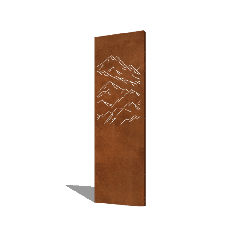 Montanhas composição aço corten 1 60 x 6 x 190 cm