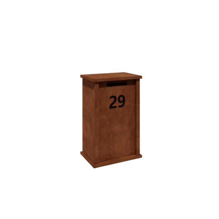 Caixa de correio em aço corten Arizona tipo M