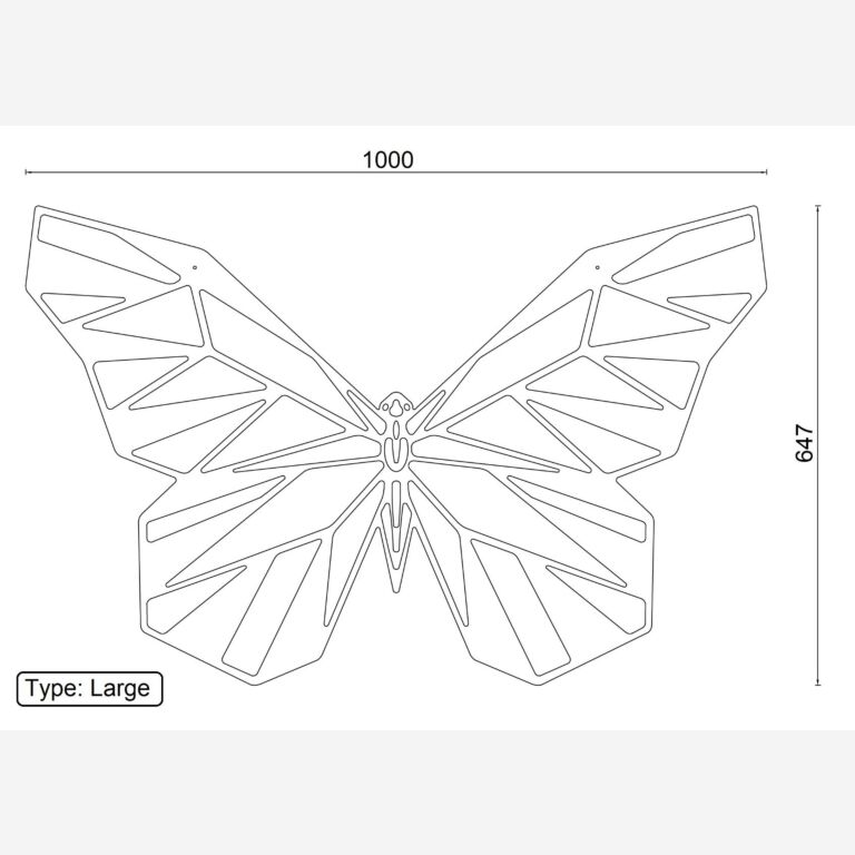Borboleta decoração de parede em metal 2.0