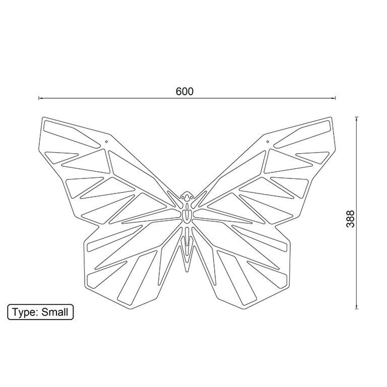 Borboleta decoração de parede em metal 2.0