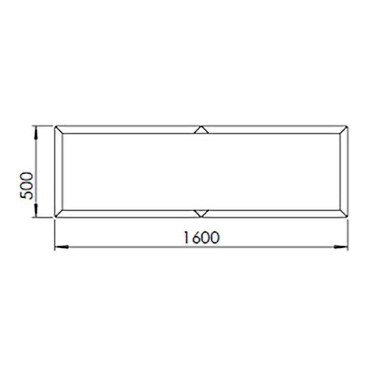 Floreira aço revestido a pó Texas xxl 160 x 50 cm