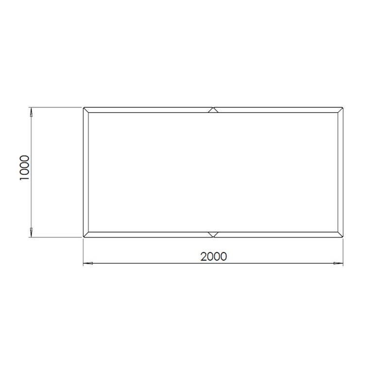 Floreira aço revestido a pó Texas xxl 200 x 100 cm