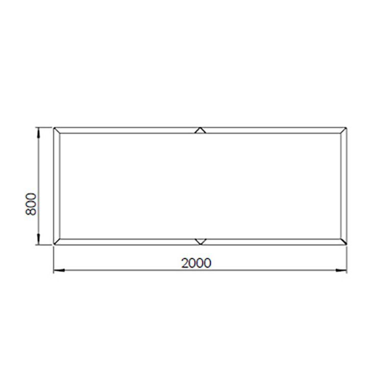 Floreira aço revestido a pó Texas xxl 200 x 80 cm